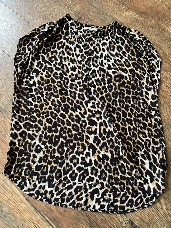 Chaus Tops - Chaus Leopard Print Sleeveless Blouse - Black, Tan, Cream